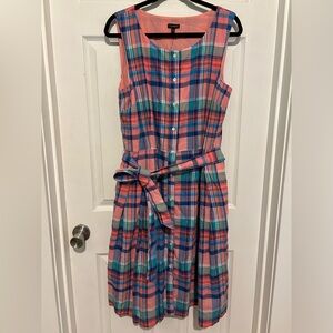 Talbots dress with pockets and belt, lined size 12